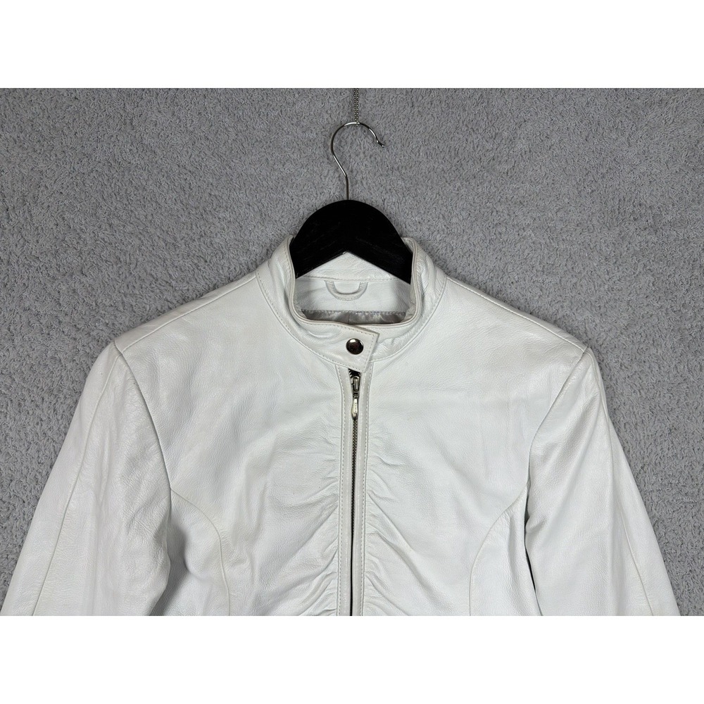 Vintage Y2K Wilsons Leather Maxima Cafe Racer Motorcycle Jacket Womens Size S - Picture 4 of 9